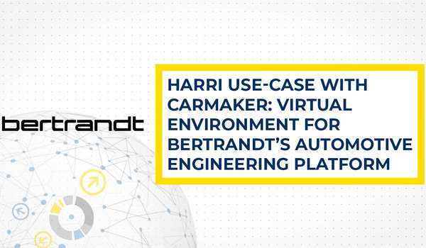 [Translate to english:] HARRI Use-Case with CarMaker - Virtual Environment for Bertrandt’s Automotive Engineering Platform